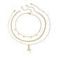 Jewelry Retro Sequin Metal Necklace Mix and Match Long Rose Pendant Chain Multilayer Necklace Women