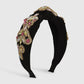 F4639 Baroque exaggerated headband fabric knotted rhinestone claw chain leaf light luxury heavy industry headband female