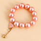 Jewelry Personality Fashion Exaggerated Beaded Necklace Bracelet Simple Single Layer Pink Imitation Pearl Necklace