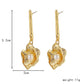 French Retro Irregular Shell Pearl Earrings Fashion Metal Simple Versatile Word Stud Earrings Women