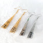 Long Pyramid Hollow Imitation Zircon Triangle Earhook Pendant Earring Jewelry Alloy Earrings Earrings