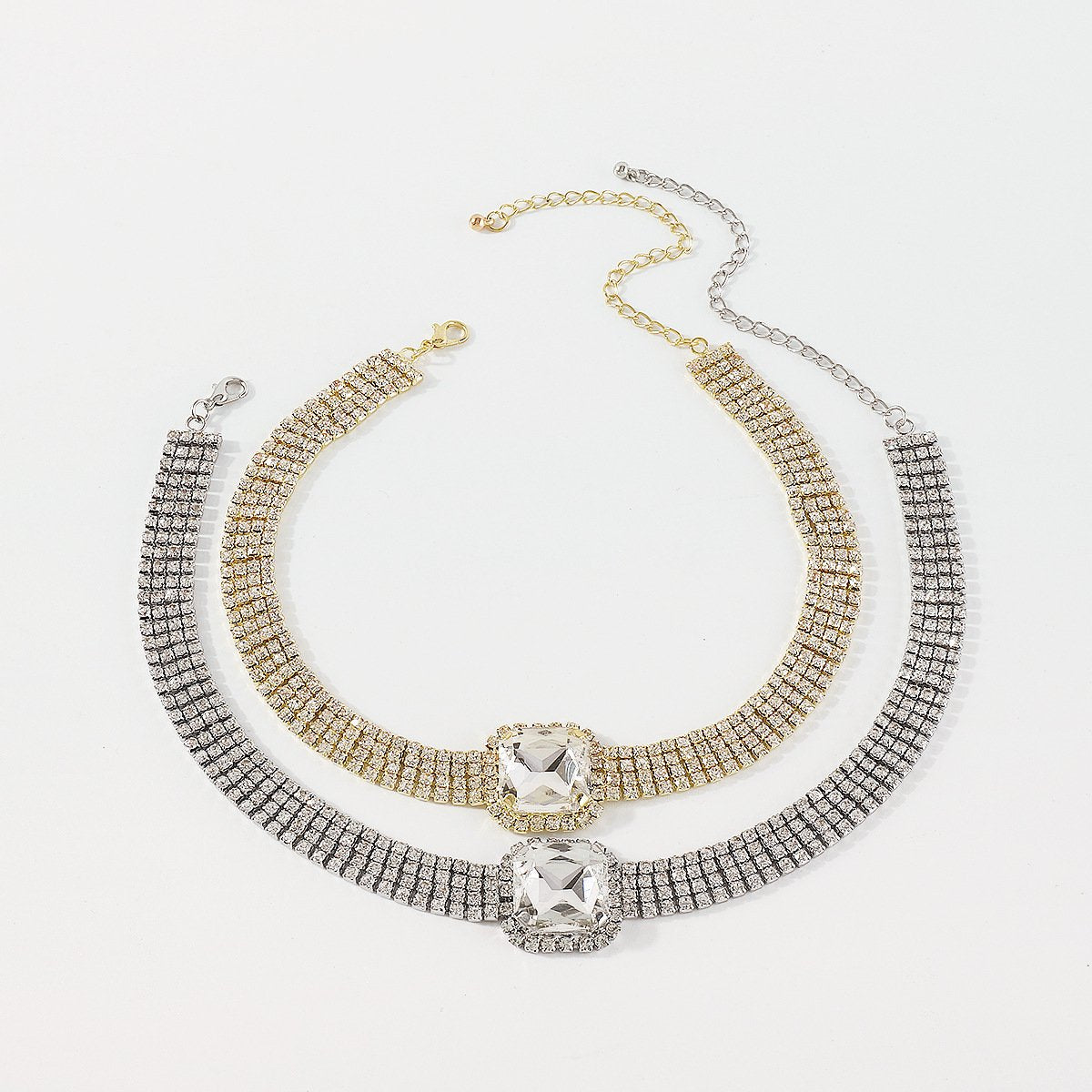 N1457 Light Luxury Claw Chain Necklace Personality Beam Neck Multilayer Diamond Necklace Dinner Party Party Necklace