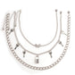 Minority Design Diamond Butterfly Necklace Female Simple Versatile Padlock Key Pendant Clavicle Chain Multi-layer Set Chain
