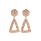 Creative Jewelry Fashion Trend Personality Metal Stud Earrings Gold Frosted Hollow Triangular Earrings Female