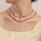 Jewelry Bohemian multi-layer color soft pottery small rice bead necklace female imitation pearl necklace ins