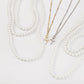 N1475 French light luxury romantic rose necklace imitation pearl stacked with personality temperament lady collarbone necklace