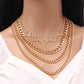 Jewelry Hip Hop Personality Geometric Set Necklace Simple Peach Heart Hollow Multilayer Chain Necklace Female