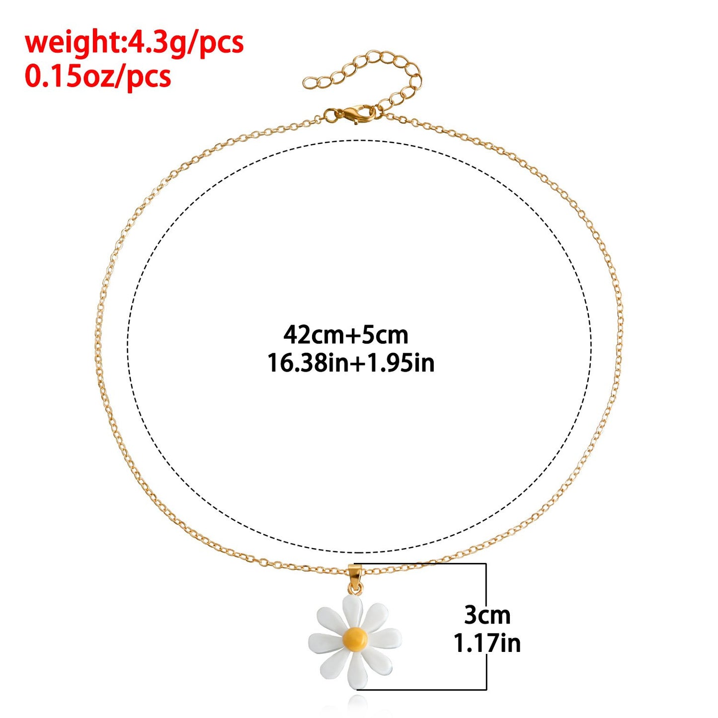 Jewelry Y2K Simple Small Fresh Petal Pendant Necklace Female Sweet Flower Tassel Clavicle Chain