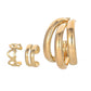 Love C-shaped hollow earrings simple no piercing ear bone clip set earrings niche design sense mixed batch