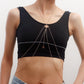 Body chain jewelry ins geometric hollow butterfly pendant metal chest chain body chain female sexy hot girl