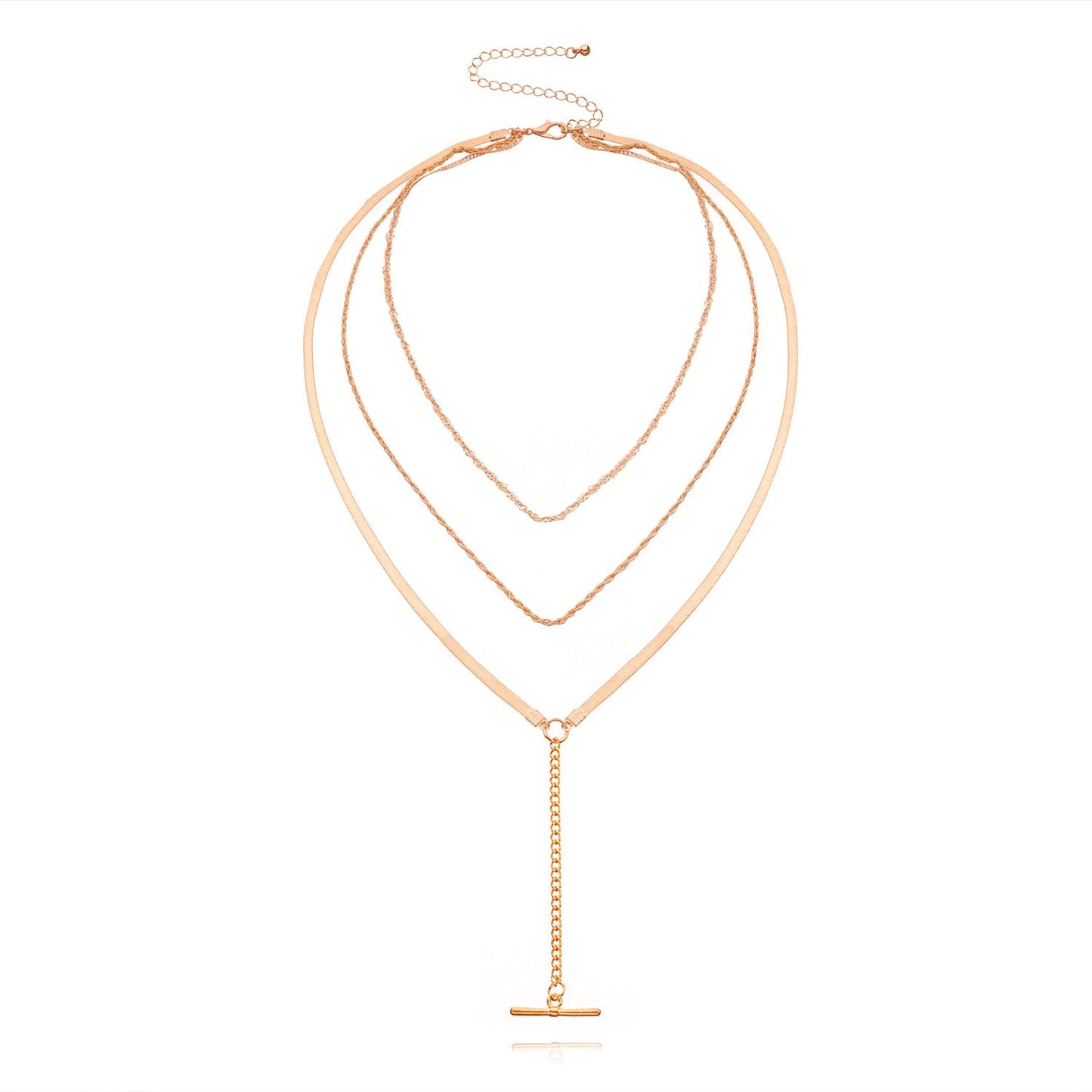 Jewelry Long Pendant Snake Bone Chain Necklace Women's Fashion Personality Trend Multi-layered Necklace