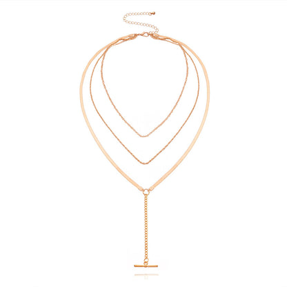 Jewelry Long Pendant Snake Bone Chain Necklace Women's Fashion Personality Trend Multi-layered Necklace