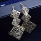Multi-level rhombus personality hollow earrings retro earrings direct supply earrings
