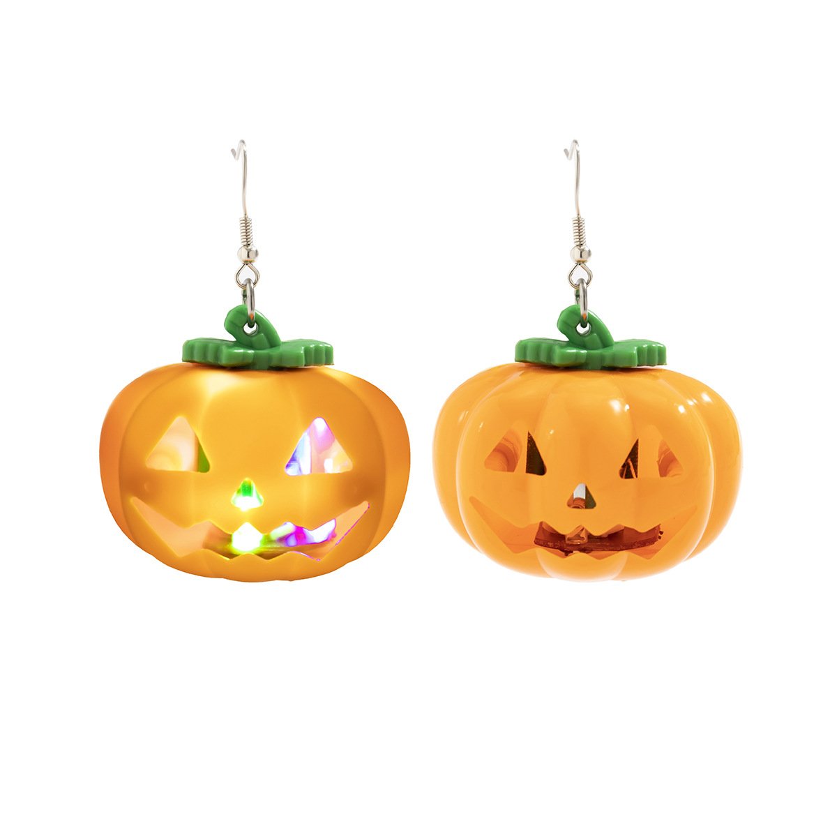 Jewelry Halloween Creative Pumpkin Lantern Earrings Fashion Easter LED Light Earrings Female