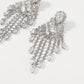 E1979 Exaggerated Water Drop Diamond Elegant Classical Fashion Earrings Hollow Claw Chain Tassel Rhinestone Earrings