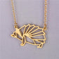 Popular Jewelry Hollow Hedgehog Pendant Female Necklace Small Animal Clavicle Chain Necklace Alloy Plating