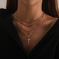 Jewelry popular key lock pendant necklace female punk retro exaggerated multi-layer necklace