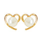 Jewelry lady temperament pearl heart stud earrings 2 yuan earrings