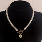 Jewelry ins all-match devil's eye love imitation pearl necklace simple blue eye necklace female