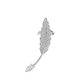 Ins full diamond leaf ear clip female fashion creative temperament micro-inlaid zircon leaf earrings Mori ear bone clip