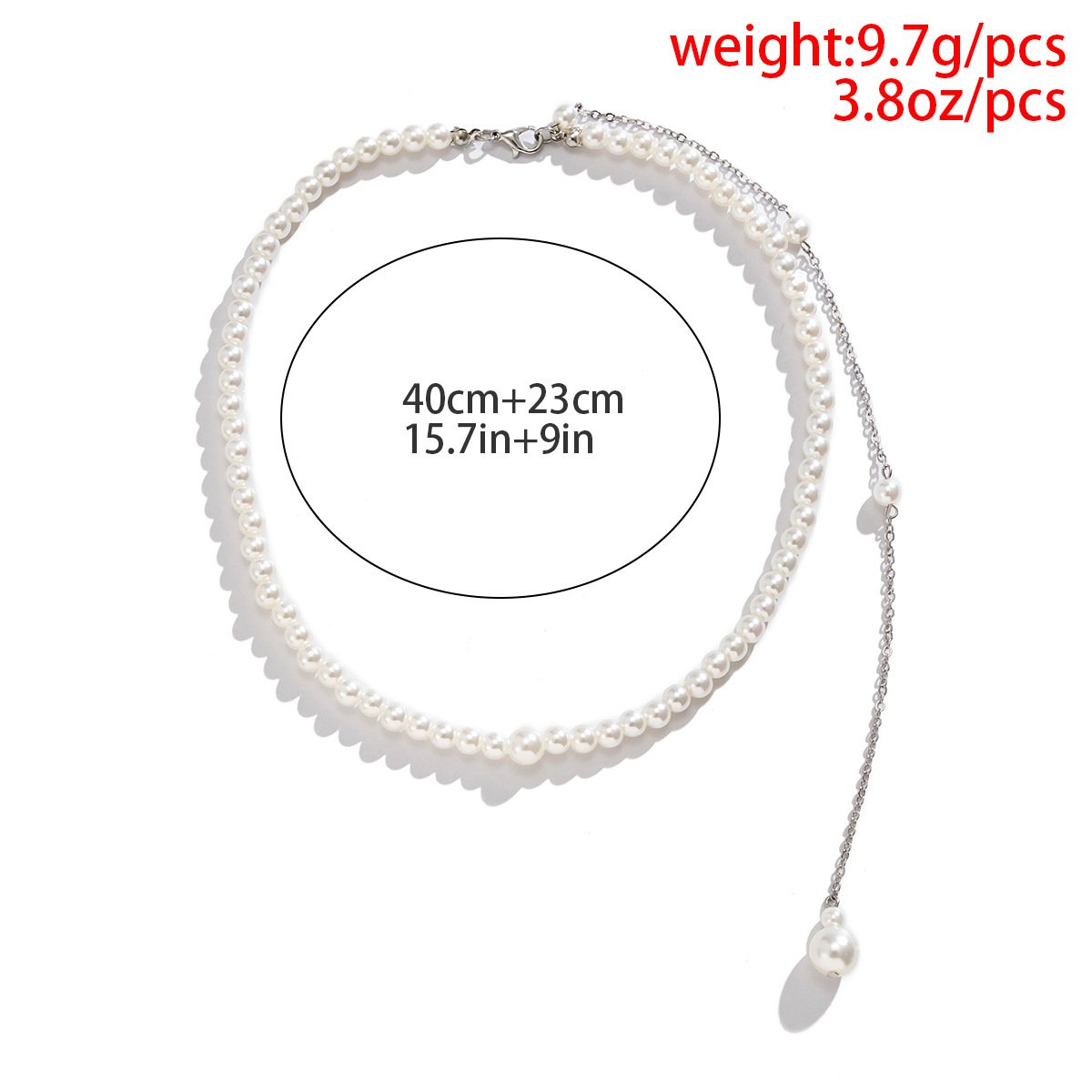 Jewelry Simple Geometric Beaded Body Chain Temperament Imitation Pearl Tassel Pastoral Back Chain Female
