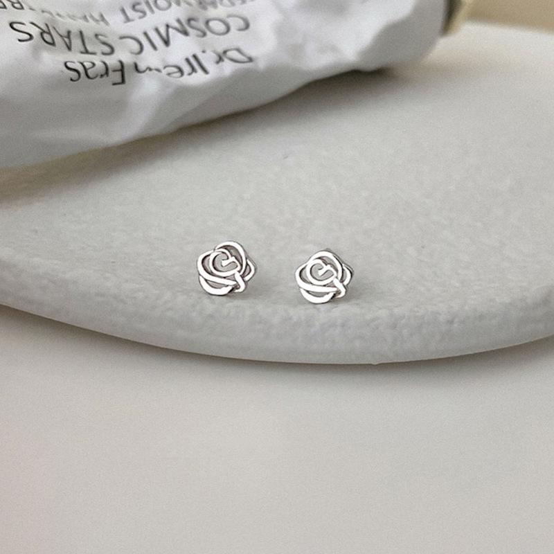 Hollow flower earrings women indifferent niche design metal flower earrings fashion earrings
