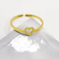 Explosive style simple peach heart-shaped ring titanium steel vacuum plating simple jewelry ring