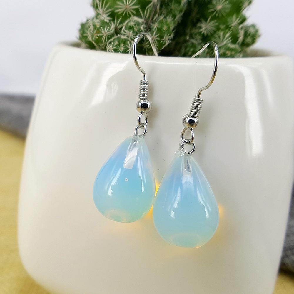 Drop Earrings Earrings Creative Earrings Natural Opal Alloy Earhook Earrings