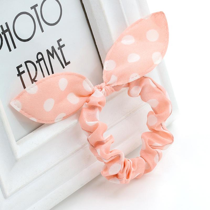 Rabbit Ears Hair Ring Bow Knot Hair Rope Hair Accessories Cute Playful Wave Nodding Flowers