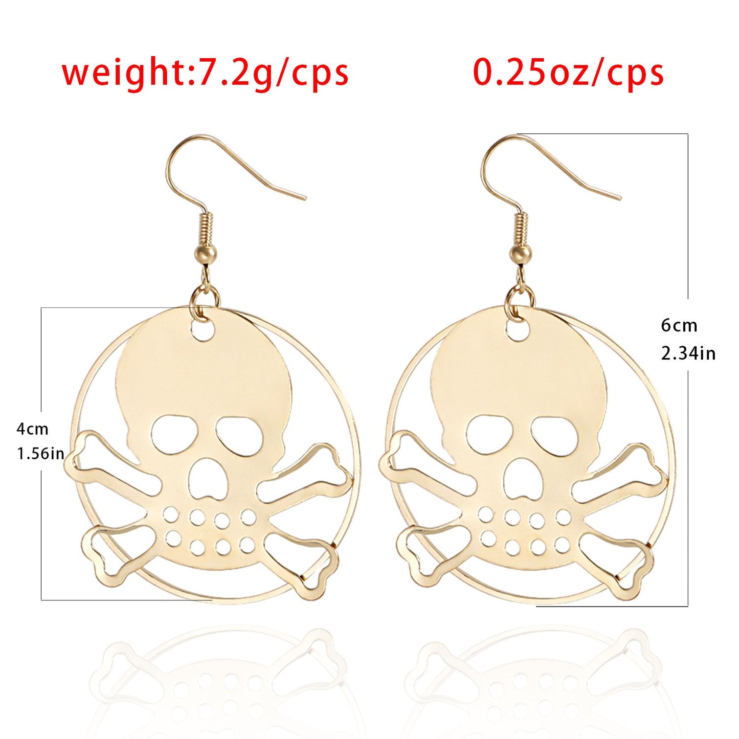 Jewelry ins skull earrings fashion punk hipster night retro personality female earrings earrings