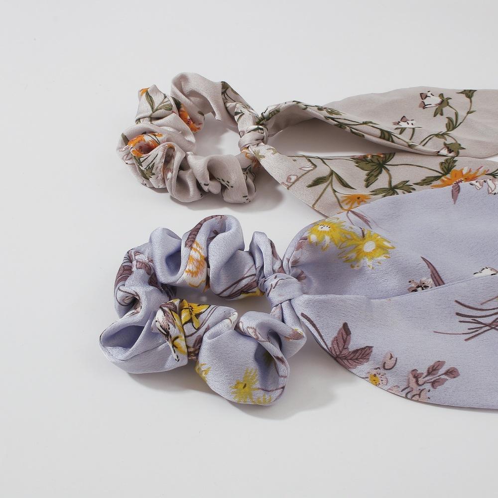 F3985 Retro Fashion Net Red Hair Band Ribbon Spring Summer Small Fresh Fabric Flower Simple Headwear