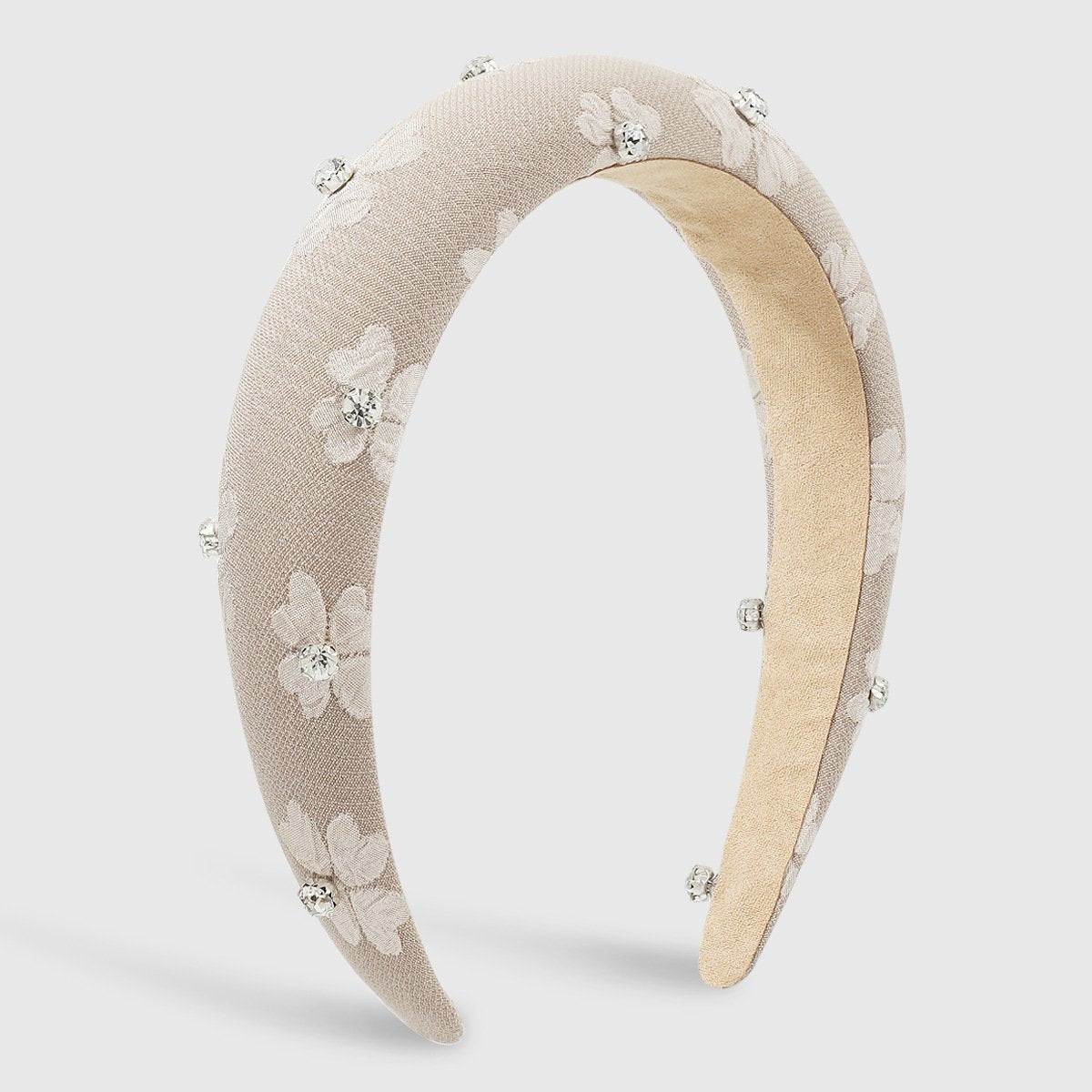 F4925 Simple Small Fresh Fashion Geometric Headband Candy Color Rhinestone Sponge Fabric Flower Headband