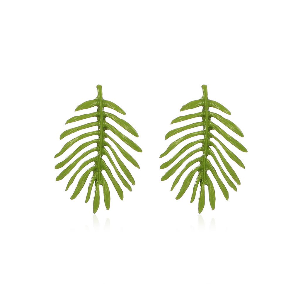 Ins hollow leaf earrings female fashion Mori super fairy creative leaf earrings personality temperament earrings
