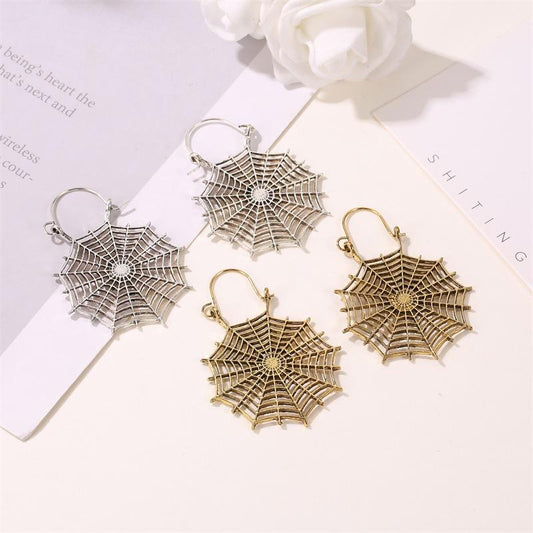 Earrings Retro Creative Hollow Spider Web Earrings Earrings Gothic Exaggerated Metal Ear Jewelry