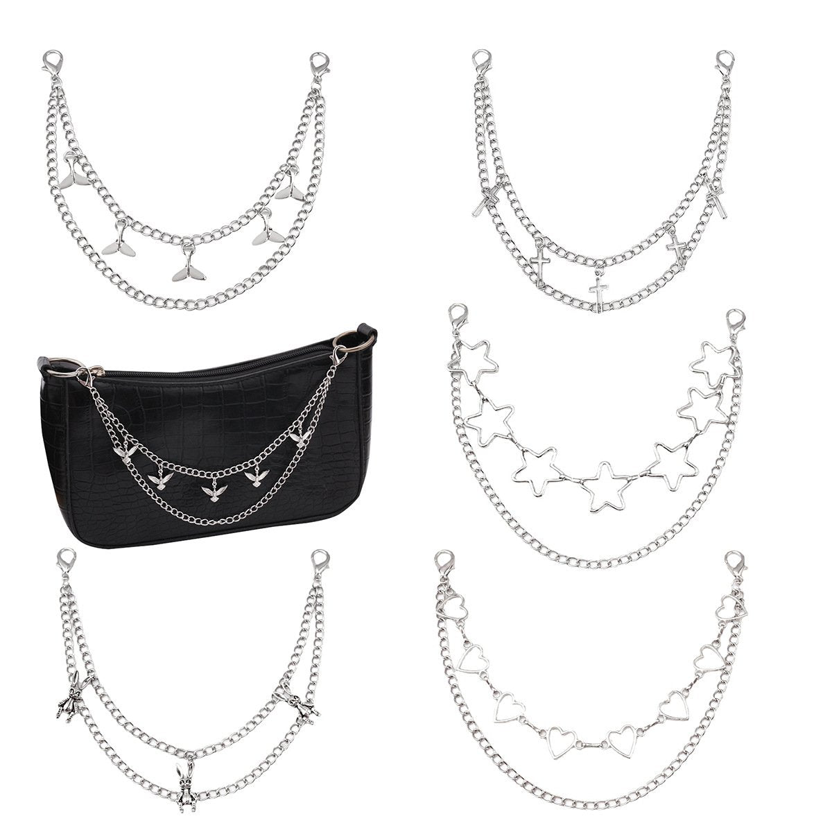 Messenger bag women's handbag decoration street trend fashion all-match chain women's bag chain