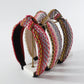 F4149 Ethnic color fashion headband women's wide-brimmed rainbow color braided wide-brimmed knotted headband