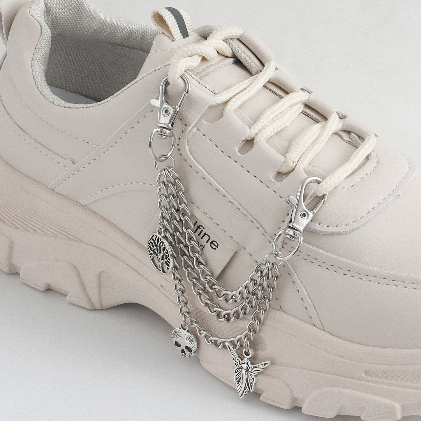Jewelry fashion sports tree of life metal shoe chain accessories non-fading ins cool shoe accessories