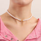 Jewelry colorful light luxury baroque pearl love necklace necklace female ins beaded necklace