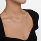 N158 jewelry simple niche indifferent double-layer necklace alloy double-layer small stick necklace