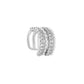 Niche zircon C-shaped ear bone clip design sense temperament multi-layer pearl no hole ear clip single French earrings