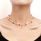 Jewelry bohemian colorful five-pointed star transparent rice bead choker necklace female ins
