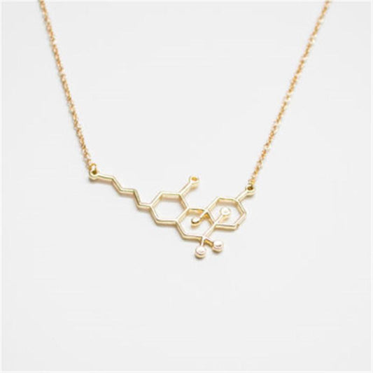 Creative Personality Jewelry HTC Chemical Molecular Necklace Science Students Pendant Clavicle Chain