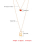 Jewelry niche double-layer long tassel red love lock necklace female ins high-end explosive product