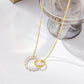 INS Titanium Steel Pearl Ring Necklace Women's Light Luxury Niche Versatile Clavicle Chain Mother's Day Gift Gift