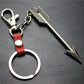 Large Arrow Alloy Pendant Leather Keychain Retro Key Ring Pendant Korean Wave Jewelry