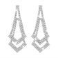 E1575 Jewelry Rhinestone Claw Chain Double Diamond Earrings Light Cooked Sweet Cool Temperament Earrings Women