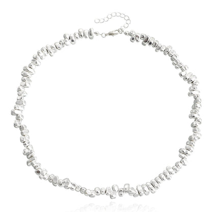Jewelry Broken Silver Few Two Sparkling Cold Sweater Chain Necklace Trendy Cool Design Necklace