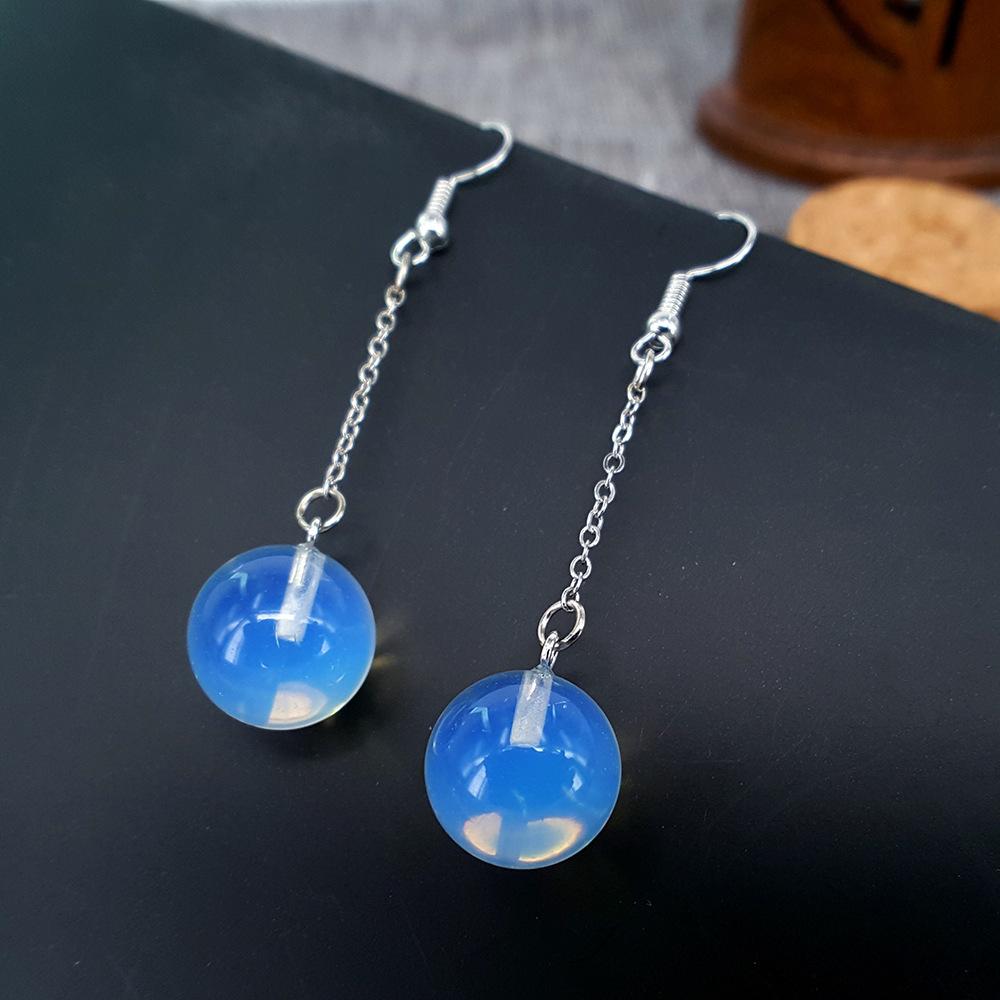 Street stall long earrings earhook street stall earrings alloy natural stone earrings Sansheng Sansei economical and affordable