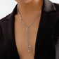 N1823 geometric long rhinestone necklace claw chain light luxury sexy niche tassel necklace for women