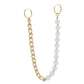 Jewelry personality cold U-shaped bead splicing earrings hip-hop trend metal chain earrings